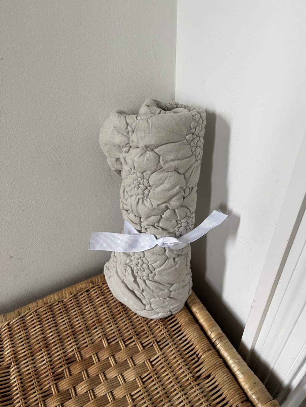 Anthropologie Dahlia Standard Sham in Light Gray NEW - Picture 6 of 6